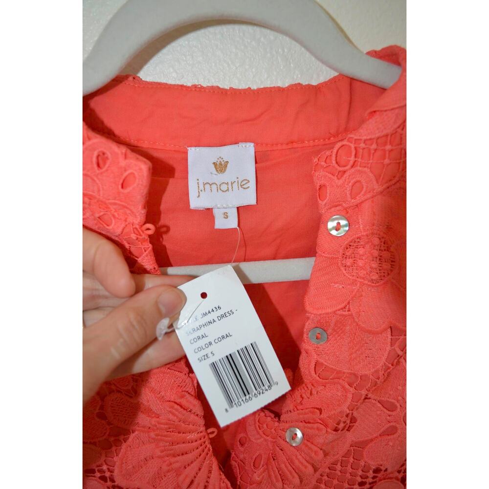 J Marie Seraphina Dress Coral Size Small New With Tag - Picture 2 of 4